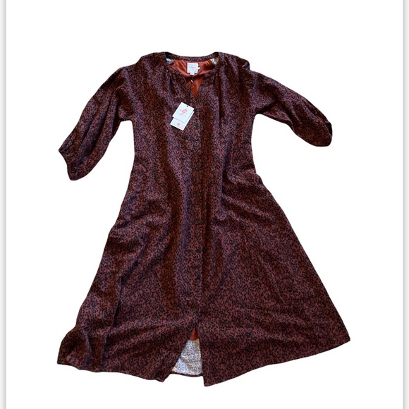 NWT The Nines by HATCH 3/4 sleeves button front poplin Maternity dress size M - Picture 12 of 12